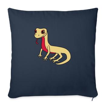 eidechse echse gecko schlange reptil blindschleich - Sofakissenbezug 45 x 45 cm - Navy - Vorne