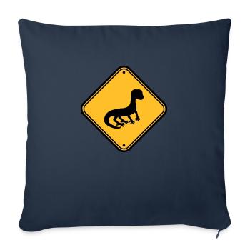mise en garde avertissement mise en garde note bouclier silhouette - Housse de coussin décorative 45 x 45 cm - bleu marine - Devant