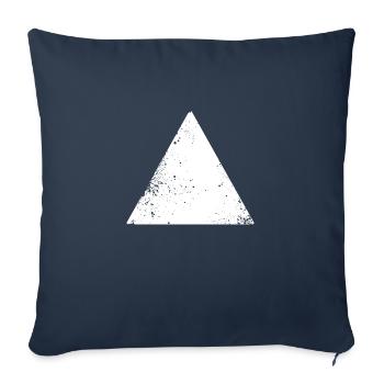 forme de triangle de hippie - Housse de coussin décorative 45 x 45 cm - bleu marine - Devant