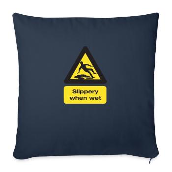 Lorsque glissante humide - Housse de coussin décorative 45 x 45 cm - bleu marine - Devant