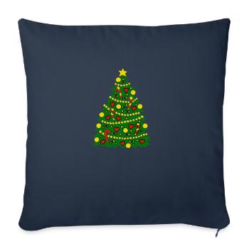 christmas_tree - Sofa pillowcase 17,3'' x 17,3'' (45 x 45 cm) - navy - Front