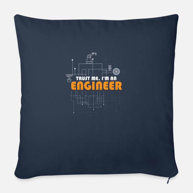Trust me. I am an engineer. - Sofa pillowcase 17,3'' x 17,3'' (45 x 45 cm) - navy