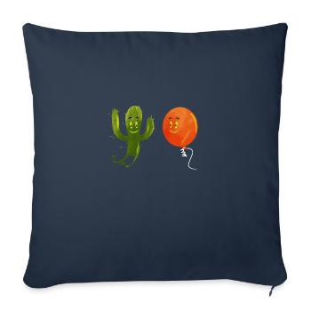 HAVE FUN - Housse de coussin décorative 45 x 45 cm - bleu marine - Devant
