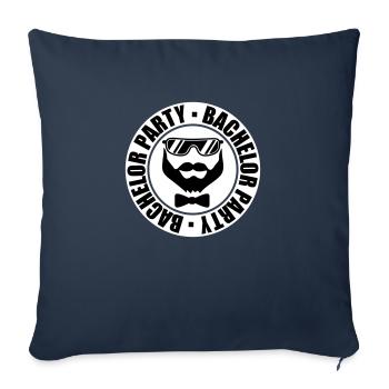 bachelor party stamp circle ring team bache - Sofa pillowcase 17,3'' x 17,3'' (45 x 45 cm) - navy - Front