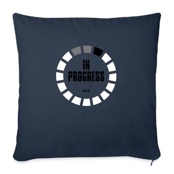 en cours de chargement signe le chargement du cercle de l'anneau devient un - Housse de coussin décorative 45 x 45 cm - bleu marine - Devant