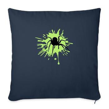 spinne vogelspinne klecks graffiti tropfen farbe b - Sofakissenbezug 45 x 45 cm - Navy - Vorne