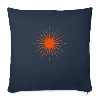 rayons soleil été 70 ligne ligne rangée kuns - Housse de coussin décorative 45 x 45 cm - bleu marine - Devant