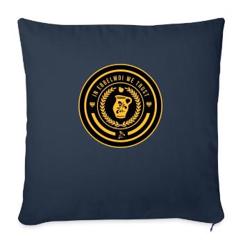 Bembel - Frankfurt - Ebbelwoi - Housse de coussin décorative 45 x 45 cm - bleu marine - Devant