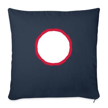 red ring circle round frame outline contour path - Sofa pillowcase 17,3'' x 17,3'' (45 x 45 cm) - navy - Front