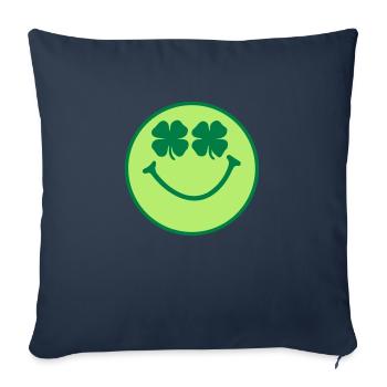 Smiley - Housse de coussin décorative 45 x 45 cm - bleu marine - Devant