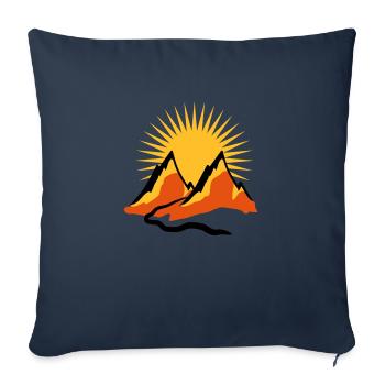 Schöne Berge Wanderweg Sonne - Sofakissenbezug 45 x 45 cm - Navy - Vorne