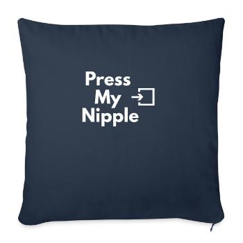 Press my nipple - Sofa pillowcase 17,3'' x 17,3'' (45 x 45 cm) - navy - Front
