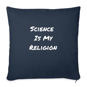 La science est ma religion - Housse de coussin décorative 45 x 45 cm - bleu marine - Devant