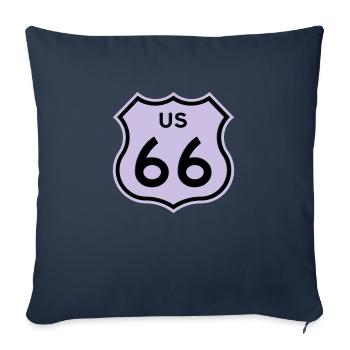 Route 66 - Sofa pillowcase 17,3'' x 17,3'' (45 x 45 cm) - navy - Front