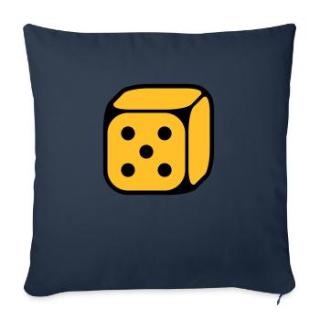Dice With Number 5 (Five / 2C) - Sofa pillowcase 17,3'' x 17,3'' (45 x 45 cm) - navy - Front
