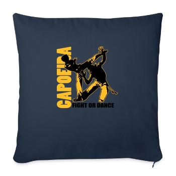 capoiera fight or dance - Housse de coussin décorative 45 x 45 cm - bleu marine - Devant