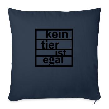 vegan1 - Sofakissenbezug 45 x 45 cm - Navy - Vorne