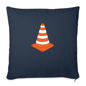 Slalom Renn Motorsport Pylone Hütchen Spiel - Sofakissenbezug 45 x 45 cm - Navy - Vorne
