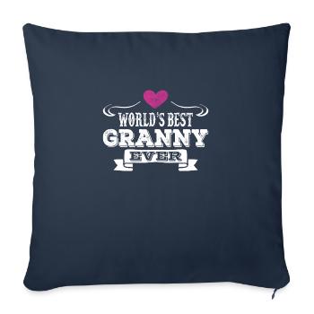 World's Best Granny Ever - Sofa pillowcase 17,3'' x 17,3'' (45 x 45 cm) - navy - Front