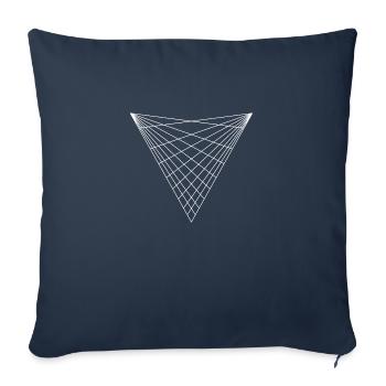 Sacred geometry / Minimal Hipster Dreieck Symbol - Sofakissenbezug 45 x 45 cm - Navy - Vorne