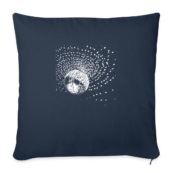 disco ball - Sofa pillowcase 17,3'' x 17,3'' (45 x 45 cm) - navy - Front