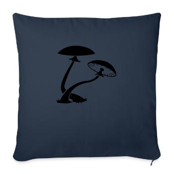 pilze_01 - Sofa pillowcase 17,3'' x 17,3'' (45 x 45 cm) - navy - Front