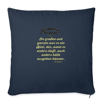 Fussballer Weisheit 10 - Sofakissenbezug 45 x 45 cm - Navy - Vorne