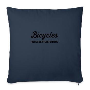 Dictons drôles de vélo pour les fans de cyclisme - Housse de coussin décorative 45 x 45 cm - bleu marine - Devant