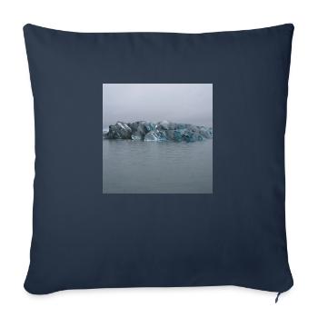 Island blau schimmernder Eisberg - Sofakissenbezug 45 x 45 cm - Navy - Vorne