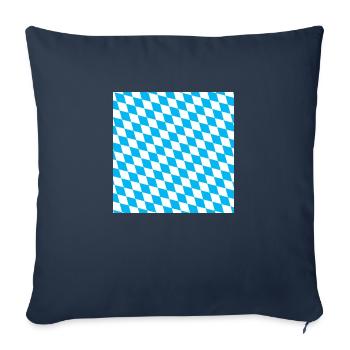 Bavière Bavière Drapeau Bavière Chèque Diamants - Housse de coussin décorative 45 x 45 cm - bleu marine - Devant