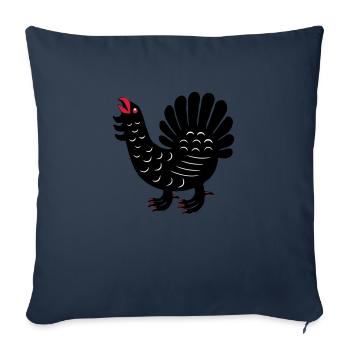 milieu-Finlande - Housse de coussin décorative 45 x 45 cm - bleu marine - Devant