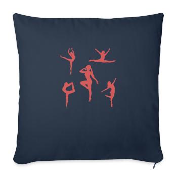 Queens of Dance Pink - Sofakissenbezug 45 x 45 cm - Navy - Vorne