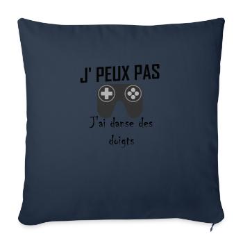 Je peux pas j ai danse des doigts - Housse de coussin décorative 45 x 45 cm - bleu marine - Devant