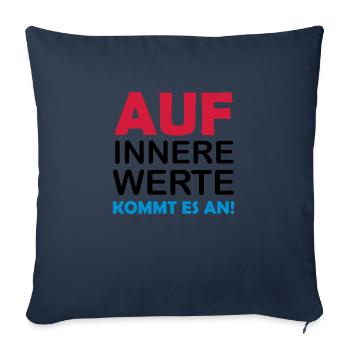 innere werte - Sofakissenbezug 45 x 45 cm - Navy - Vorne