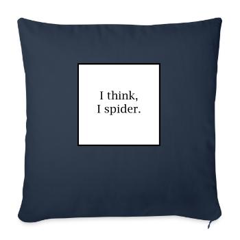 I think I spider - Housse de coussin décorative 45 x 45 cm - bleu marine - Devant