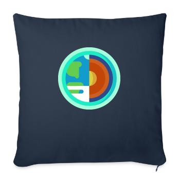 Terre - Housse de coussin décorative 45 x 45 cm - bleu marine - Devant