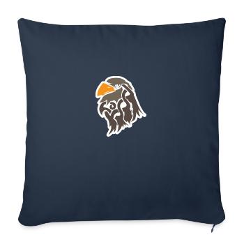 Symboles celtiques Hawk Celtic Knots Idée cadeau - Housse de coussin décorative 45 x 45 cm - bleu marine - Devant