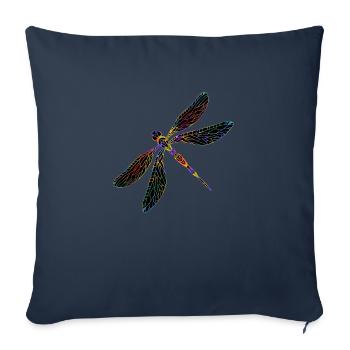 dragonfly - Sofa pillowcase 17,3'' x 17,3'' (45 x 45 cm) - navy - Front