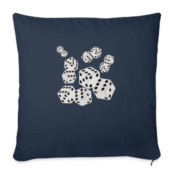the dice are thrown gift man woman player yams - Sofa pillowcase 17,3'' x 17,3'' (45 x 45 cm) - navy - Front
