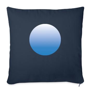 Soleil bleu avec dégradé 02 - Housse de coussin décorative 45 x 45 cm - bleu marine - Devant