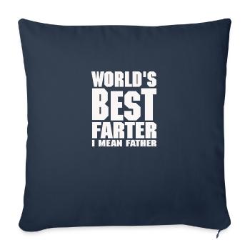 meilleur farter du monde - Housse de coussin décorative 45 x 45 cm - bleu marine - Devant