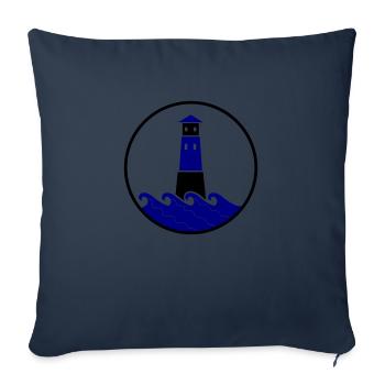 lighthouse - Sofa pillowcase 17,3'' x 17,3'' (45 x 45 cm) - navy - Front