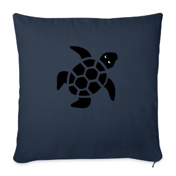 turtle Schildkröte - Sofakissenbezug 45 x 45 cm - Navy - Vorne