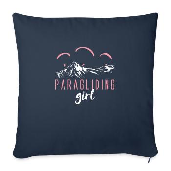 Paragliding Paragliding Paraglider Paraglider - Sofa pillowcase 17,3'' x 17,3'' (45 x 45 cm) - navy - Front