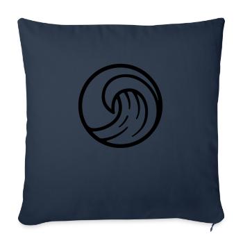 wave sea surfing surfer surfing - Sofa pillowcase 17,3'' x 17,3'' (45 x 45 cm) - navy - Front