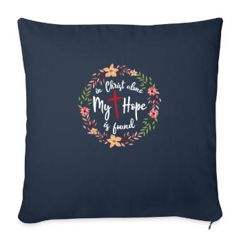 Christian Proverbs - Sofa pillowcase 17,3'' x 17,3'' (45 x 45 cm) - navy - Front