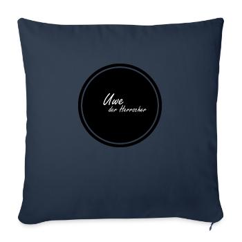 Uwe der Herrscher - Sofakissenbezug 45 x 45 cm - Navy - Vorne