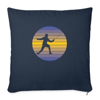 Fechten witziger lustige Fechter Retro Kampfsport - Sofakissenbezug 45 x 45 cm - Navy - Vorne
