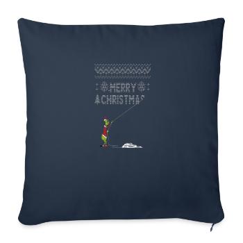 Drôles de T-Shirts et cadeaux de Noël - Housse de coussin décorative 45 x 45 cm - bleu marine - Devant