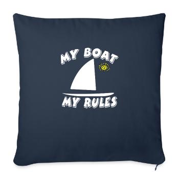 Voile - Housse de coussin décorative 45 x 45 cm - bleu marine - Devant